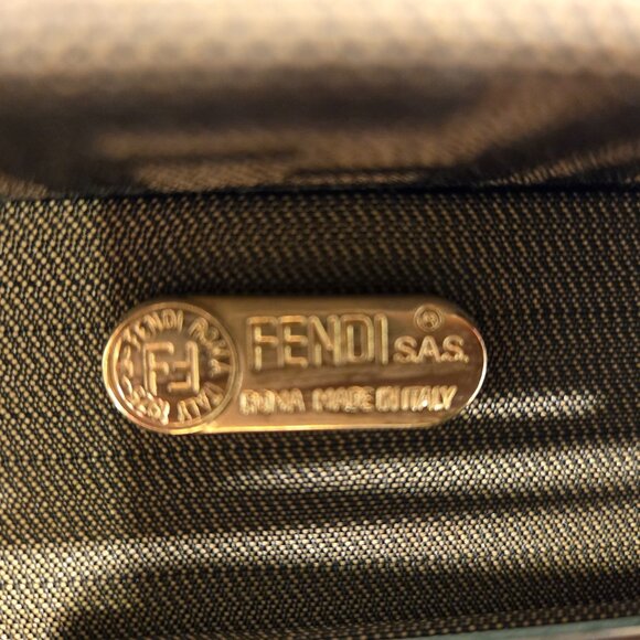 Rare Fendi Vintage Zucca Pattern Canvas Leather Jewelry Box/Handbag - Picture 15 of 16